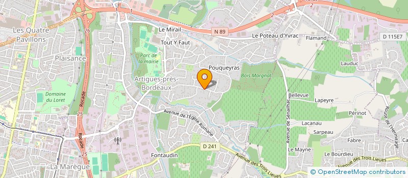 localisation de l'entreprise ASSOCIATION INDEPENDANTE DES PARENTS D'ELEVES D'ARTIGUES PRES BORDEAUX à ARTIGUES-PRES-BORDEAUX