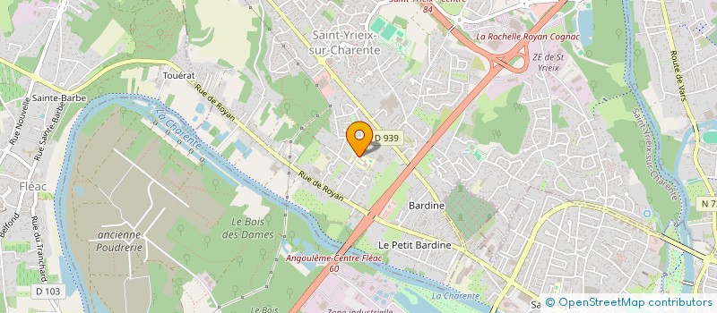 localisation de l'entreprise ASSOCIATION INDEPENDANTE DES PARENTS D'ELEVES DE BARDINES à SAINT-YRIEIX-SUR-CHARENTE