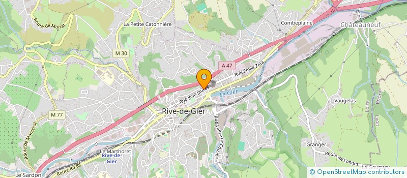 localisation de l'entreprise ASSOCIATION INFIRMIERES A DOMICILE à RIVE-DE-GIER