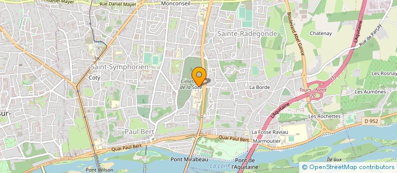 localisation de l'entreprise ASSOCIATION INFO-COM DE L'I.U.T à TOURS