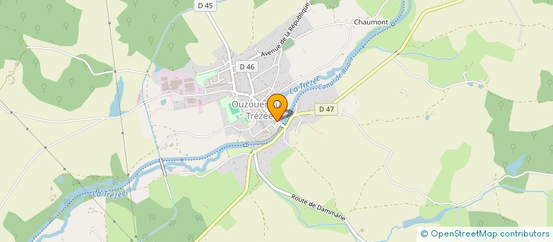 localisation de l'entreprise ASSOCIATION INITIATION A L'INFORMATIQUE SANS DIFFICULTE  OUZOUER-SUR-TREZEE