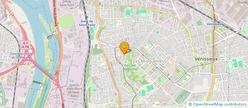 localisation de l'entreprise ASSOCIATION INOER  VENISSIEUX