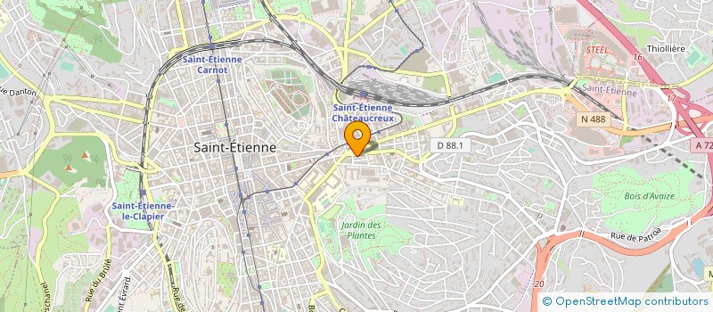 localisation de l'entreprise ASSOCIATION INSERTION LOIRE ENVIRONNEMENT SANTE à SAINT-ETIENNE