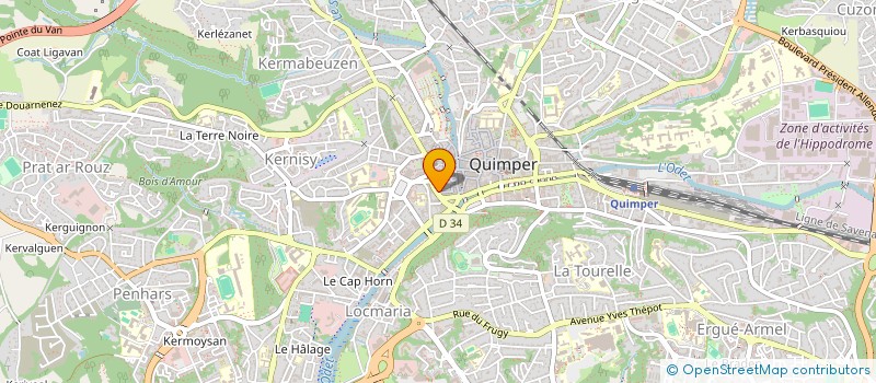 localisation de l'entreprise ASSOCIATION INTER AGENCES FINISTERE à QUIMPER