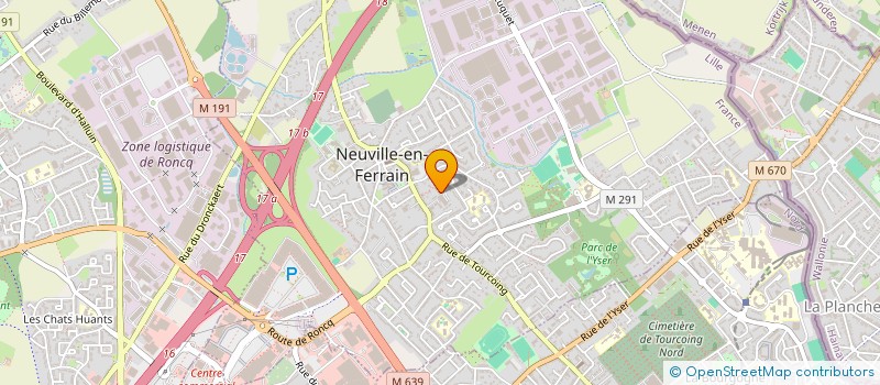 localisation de l'entreprise ASSOCIATION INTER LANGAGES  NEUVILLE EN FERRAIN