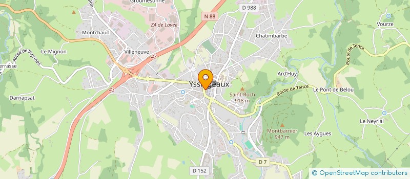 localisation de l'entreprise ASSOCIATION INTERCANTONALE ST REGIS à YSSINGEAUX