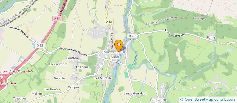 localisation de l'entreprise ASSOCIATION INTERCOMMUNALE DE CHASSE AGREE PAR FUSION MAZERES MONTSAUNES  MONTSAUNES