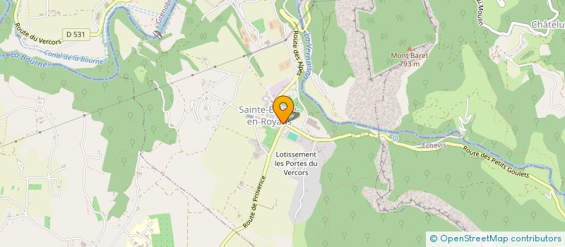 localisation de l'entreprise ASSOCIATION INTERCOMMUNALE DE CHASSE AGREEE DES GOULETS  SAINTE-EULALIE-EN-ROYANS