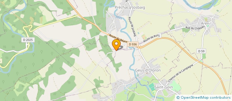 localisation de l'entreprise ASSOCIATION INTERCOMMUNALE DE CHASSE AGREEE DU JOOS à AREN