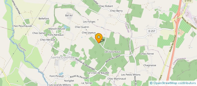 localisation de l'entreprise ASSOCIATION INTERCOMMUNALE DE CHASSE AGREEE FUSION LES COTEAUX DE LA SEUGNE  SAINTE-COLOMBE