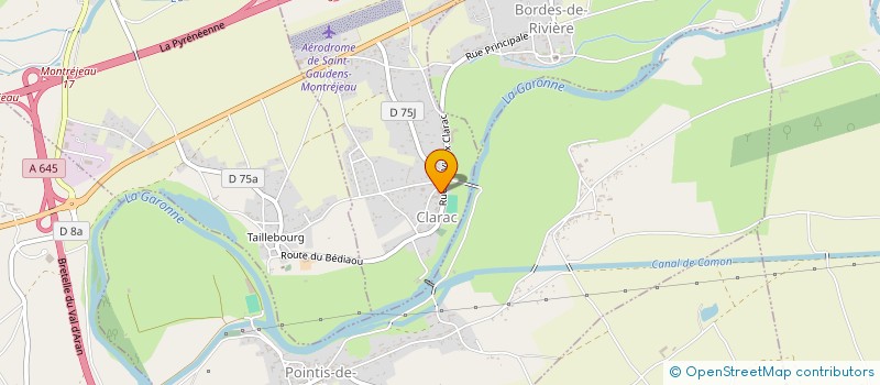 localisation de l'entreprise ASSOCIATION INTERCOMMUNALE DE CHASSE AGREEE PAR FUSION DE PLAINE DE RIVIERE  CLARAC