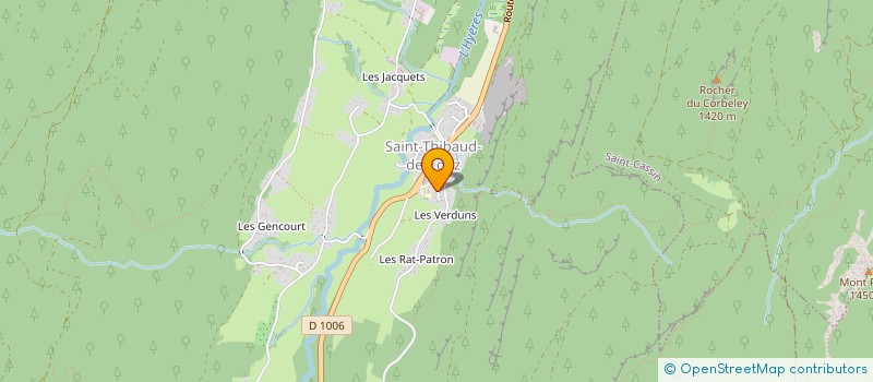 localisation de l'entreprise ASSOCIATION INTERCOMMUNALE DE CHASSE SAINT-THIBAUD-DE-COUZ  SAINT-THIBAUD-DE-COUZ