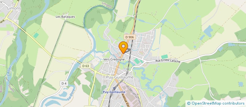 localisation de l'entreprise ASSOCIATION INTERCOMMUNALE POUR LE DON DU SANG BENEVOLE DE PUY-GUILLAUME  PUY-GUILLAUME