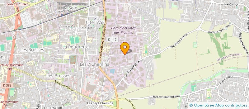 localisation de l'entreprise ASSOCIATION INTERCULTURELLE POUR LES LOISIRS EDUCATIFS (AILE)  DECINES-CHARPIEU