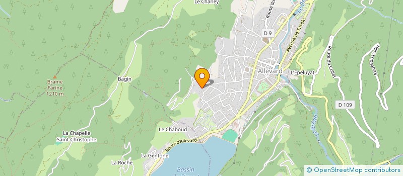 localisation de l'entreprise ASSOCIATION INTERDISCIPLINAIRE DE GERONTOLOGIE ET D'ALZHEIMEROLOGIE  ALLEVARD