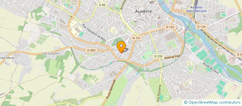 localisation de l'entreprise ASSOCIATION INTERENTREPRISES POUR LA SANTE AU TRAVAIL DE L YONNE à AUXERRE