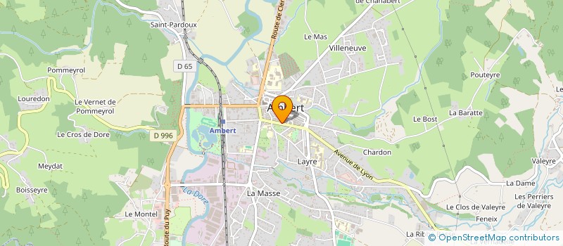 localisation de l'entreprise ASSOCIATION INTERMEDIAIRE COUP DE MAIN  AMBERT