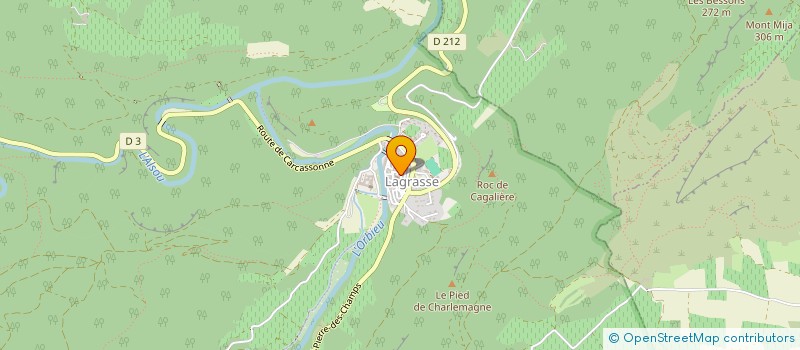 localisation de l'entreprise ASSOCIATION INTERNATIONALE DE RECHERCHE SUR LES CHARPENTES ET PLAFONDS PEINTS MEDIEVAUX à LAGRASSE