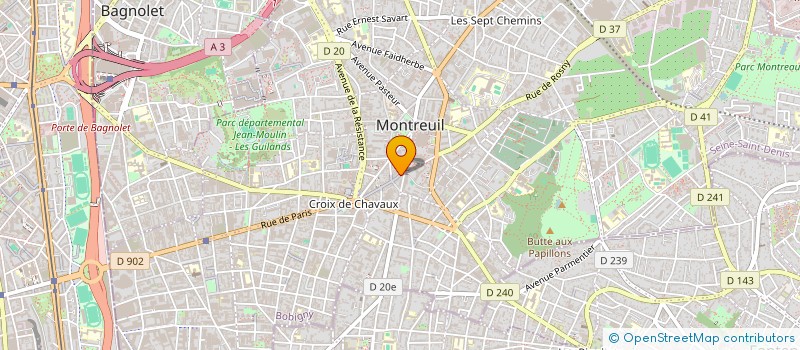 localisation de l'entreprise ASSOCIATION INTERNATIONALE DE TRANSPORTEURS AERIENS à MONTREUIL