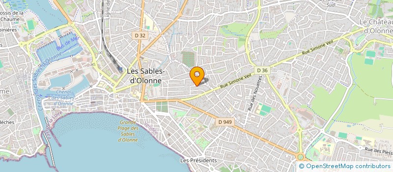localisation de l'entreprise ASSOCIATION INTERNATIONALE DES MONOCOQUES CLASS 40 PIEDS à LES SABLES D'OLONNE
