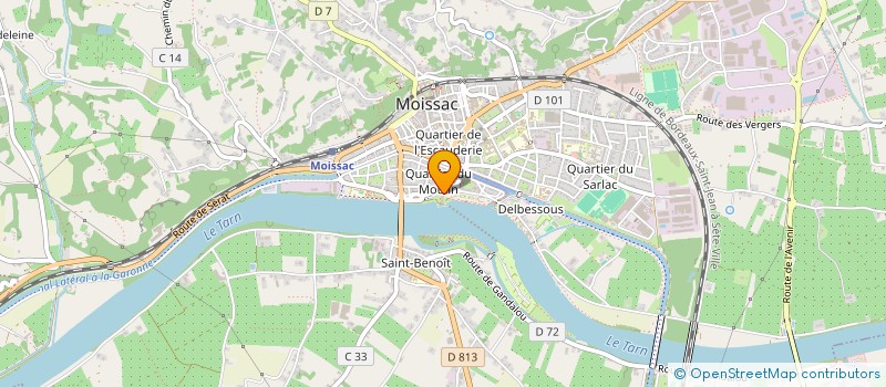 localisation de l'entreprise ASSOCIATION INTERPROFESSIONNELLE DES RAISINS DU SUD OUEST  MOISSAC