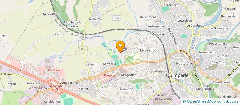 localisation de l'entreprise ASSOCIATION ITA DE CENTRAFRIQUE  QUIMPERLE