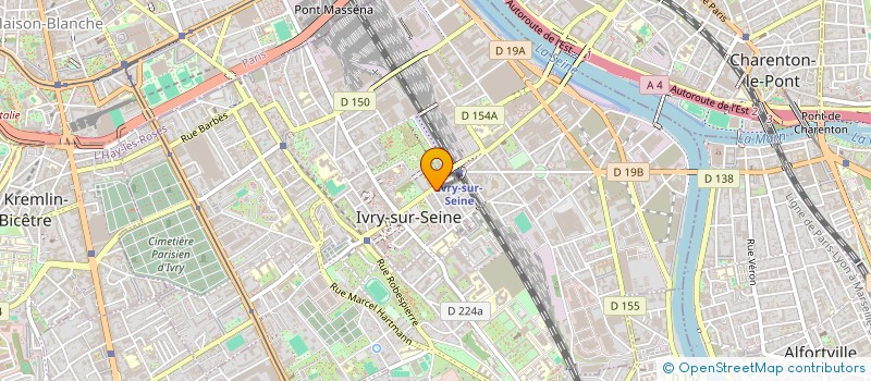 localisation de l'entreprise ASSOCIATION IVRYENNE POUR LE CINEMA  IVRY-SUR-SEINE