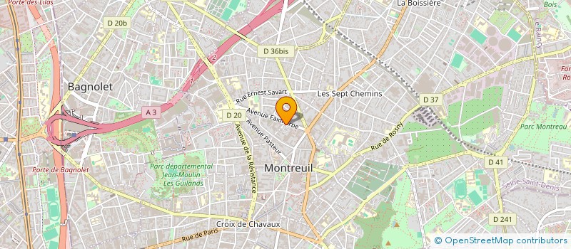 localisation de l'entreprise ASSOCIATION J'APPRENDS à MONTREUIL