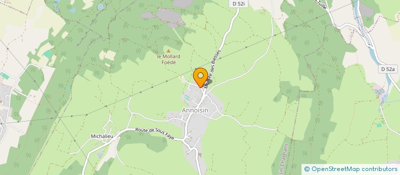 localisation de l'entreprise ASSOCIATION J'M VOYAGES ET LOISIRS  ANNOISIN-CHATELANS