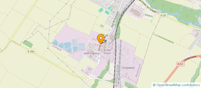 localisation de l'entreprise ASSOCIATION JACQUES DE BOHAN DU TERRITOIRE D'INDUSTRIE DE BAZANCOURT-POMACLE  BAZANCOURT