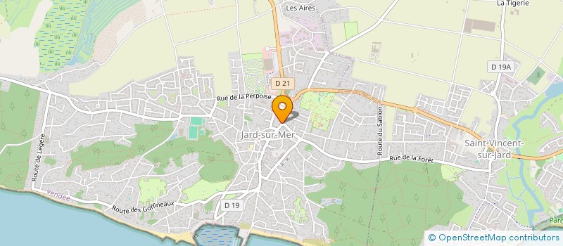 localisation de l'entreprise ASSOCIATION JARDAISE DES ARTISANS ET DES COMMERCANTS AJAC  JARD-SUR-MER
