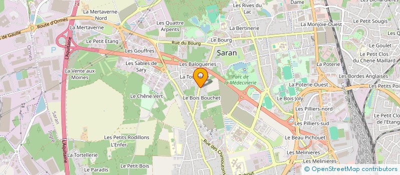 localisation de l'entreprise ASSOCIATION JARDINS 2000 SARAN à SARAN