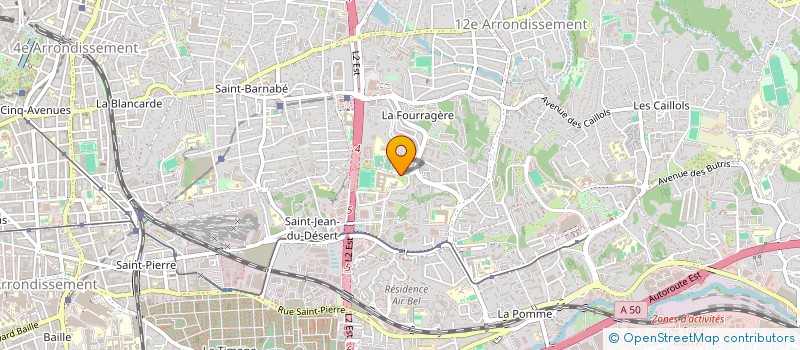 localisation de l'entreprise ASSOCIATION JARDINS FAMILIAUX DE LA FOURRAGERE  MARSEILLE