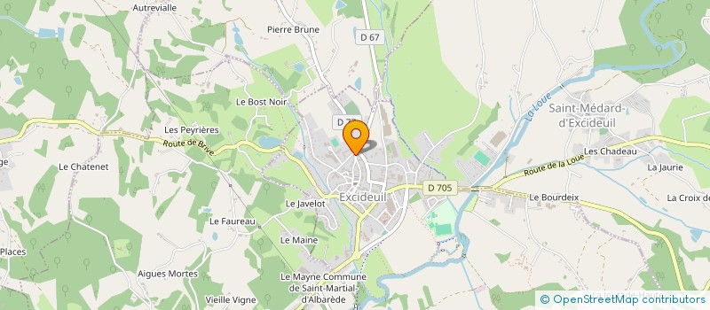 localisation de l'entreprise ASSOCIATION JAUNES ET NOIRS EXCIDEUIL  EXCIDEUIL