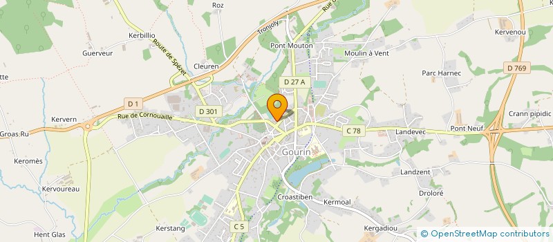 localisation de l'entreprise ASSOCIATION JEANNE D'ARC à GOURIN