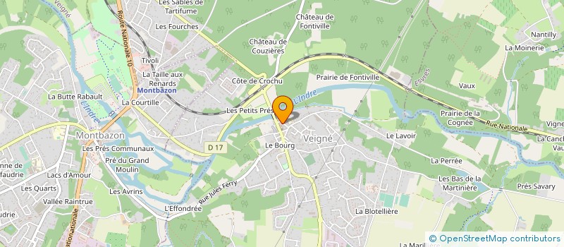 localisation de l'entreprise ASSOCIATION JEANNE-D'ARC DE VEIGNE (ARTS, CULTURE, LOISIRS) à VEIGNE
