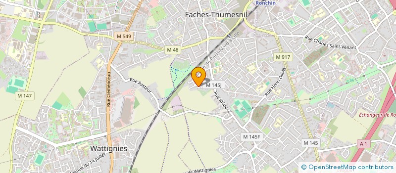 localisation de l'entreprise ASSOCIATION JEUNE PHILATELIE RONCHIN  FACHES-THUMESNIL