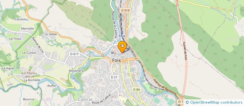 localisation de l'entreprise ASSOCIATION JEUNES ARIEGE à FOIX