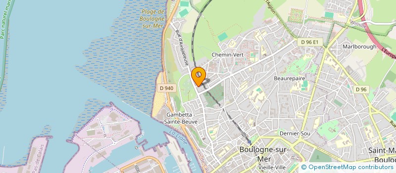 localisation de l'entreprise ASSOCIATION JEUNES BOULONNAIS à BOULOGNE-SUR-MER