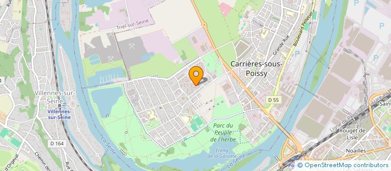 localisation de l'entreprise ASSOCIATION JEUNES CARRIERES  CARRIERES-SOUS-POISSY