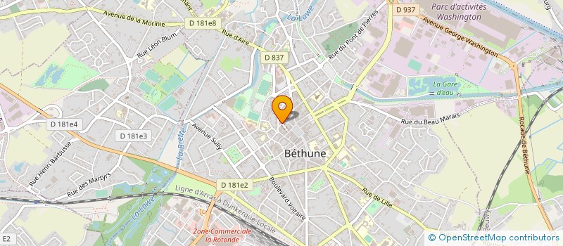 localisation de l'entreprise ASSOCIATION JEUNES EN MILIEU INDEPENDANT à BETHUNE