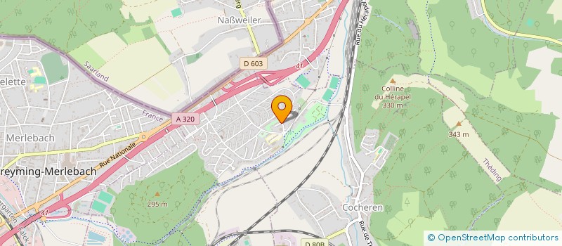 localisation de l'entreprise ASSOCIATION JEUNES ET COULEURS  FREYMING-MERLEBACH