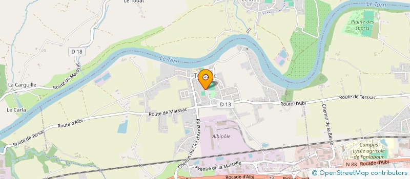 localisation de l'entreprise ASSOCIATION JEUNES FOOTBALLEURS TERSSACOIS  TERSSAC