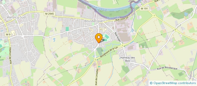 localisation de l'entreprise ASSOCIATION JEUNES SAPEURS POMPIERS DE LA VALLEE DE LA LYS  BOUSBECQUE