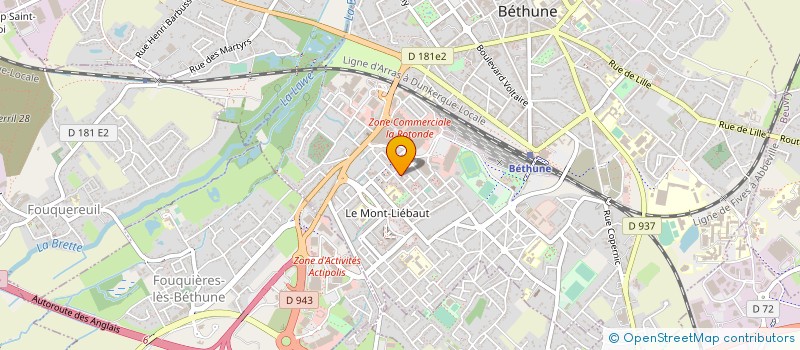 localisation de l'entreprise ASSOCIATION JEUNESPOIR à BETHUNE