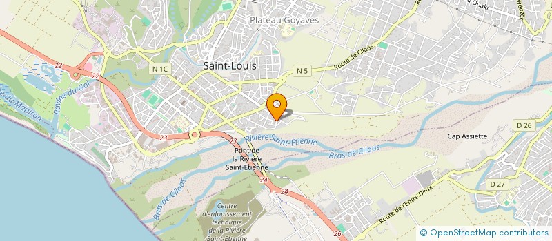 localisation de l'entreprise ASSOCIATION JEUNESS LA KOUR à SAINT-LOUIS