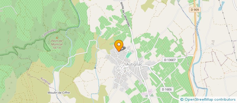 localisation de l'entreprise ASSOCIATION JEUNESSE AUTIGNAC  AUTIGNAC