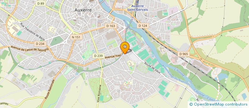 localisation de l'entreprise ASSOCIATION JEUNESSE AUXERROISE FOOTBALL à AUXERRE