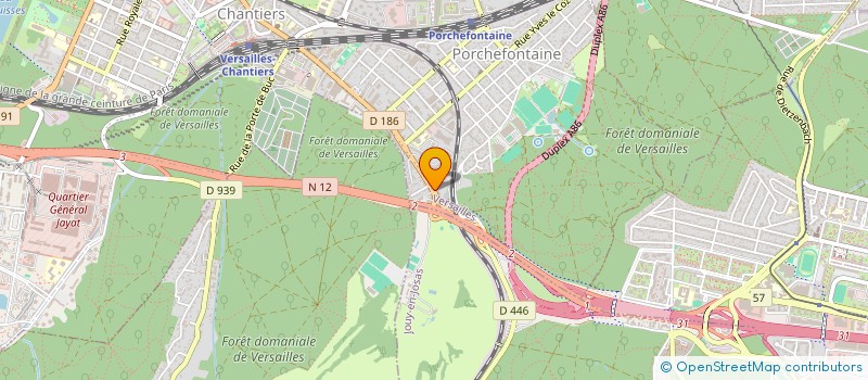 localisation de l'entreprise ASSOCIATION JEUNESSE CHANTIERS  78 à VERSAILLES