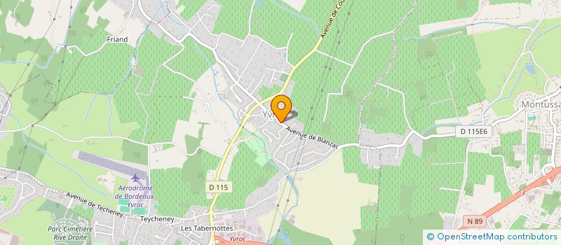 localisation de l'entreprise ASSOCIATION JEUNESSE D'YVRAC  YVRAC